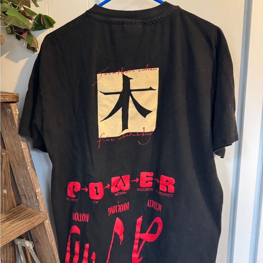 ✨ Vintage Hanes Beefy T Peace AIM Graphic Tee L ✨ - Picture 3 of 4